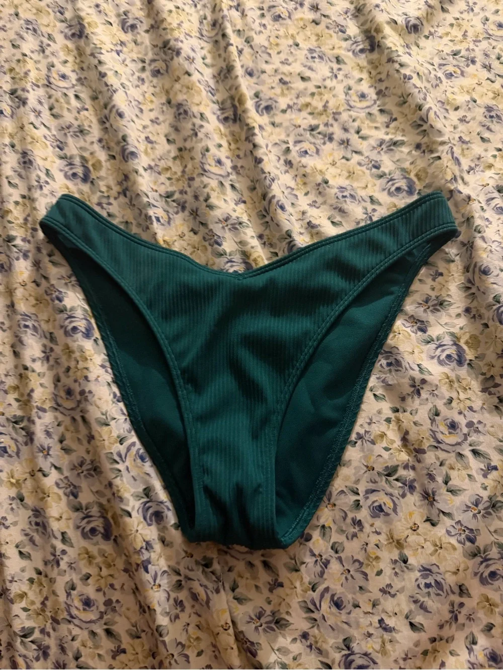 Hollister Deep Teal Ribbed Underwire Bikini Set
